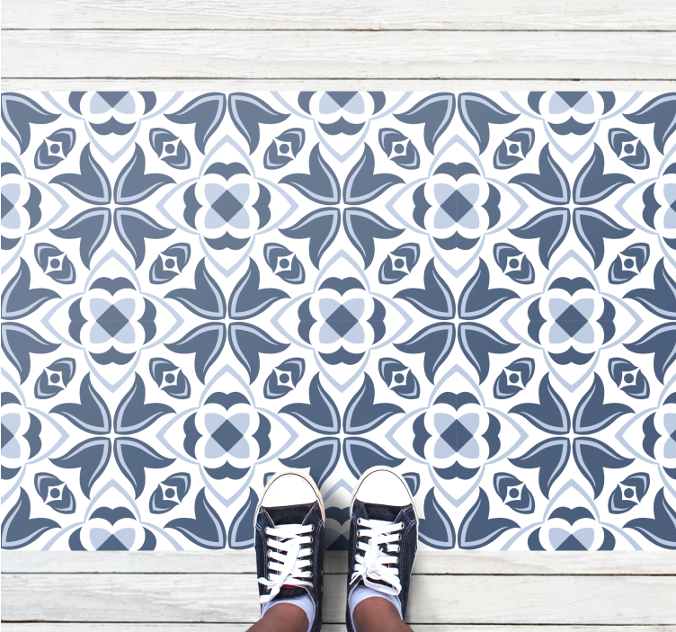 Stylish grey pattern mosaic vinyl carpet - TenStickers