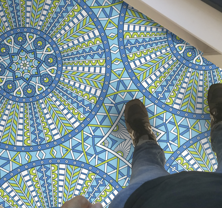 Stylish Geometric Patterns mandala vinyl carpet - TenStickers