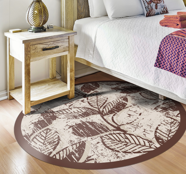 Stylish Leaf Patterns nature vinyl carpet - TenStickers