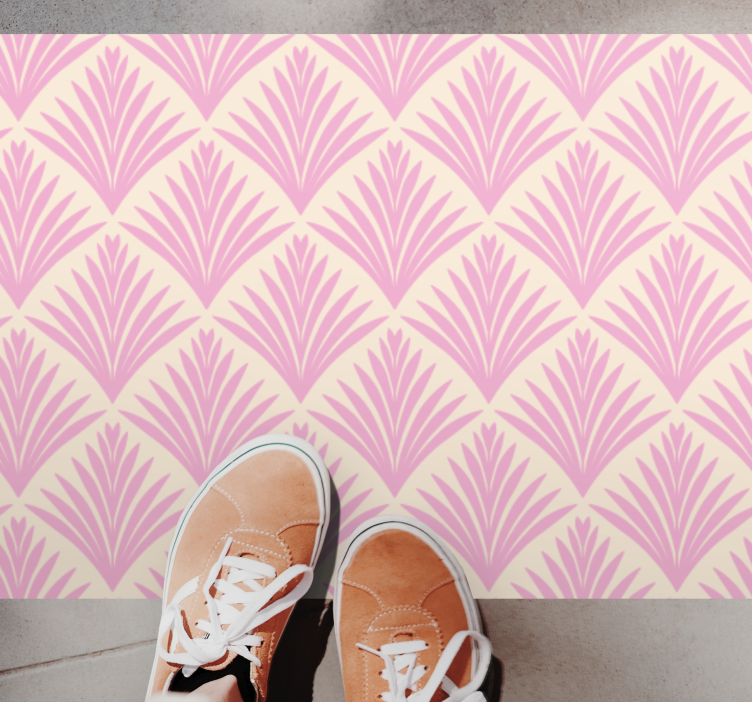 Stylish pink pattern floral vinyl carpet - TenStickers