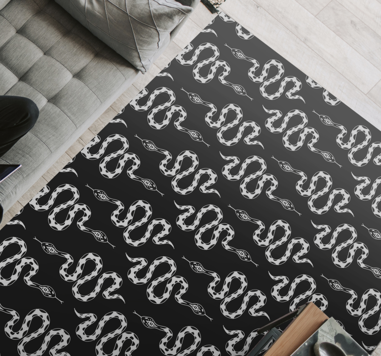 Stylish snake motif animal vinyl carpet - TenStickers