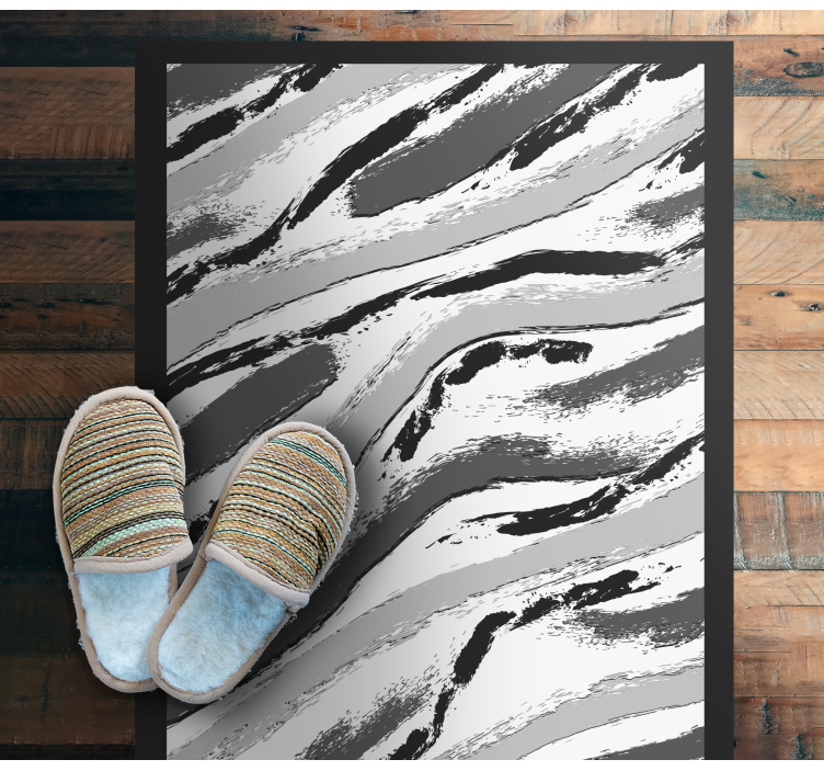 Stylish Zebra Stripes animal print vinyl carpet - TenStickers