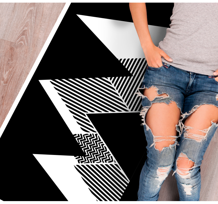 Stylish Zigzag Pattern geometric vinyl carpet - TenStickers