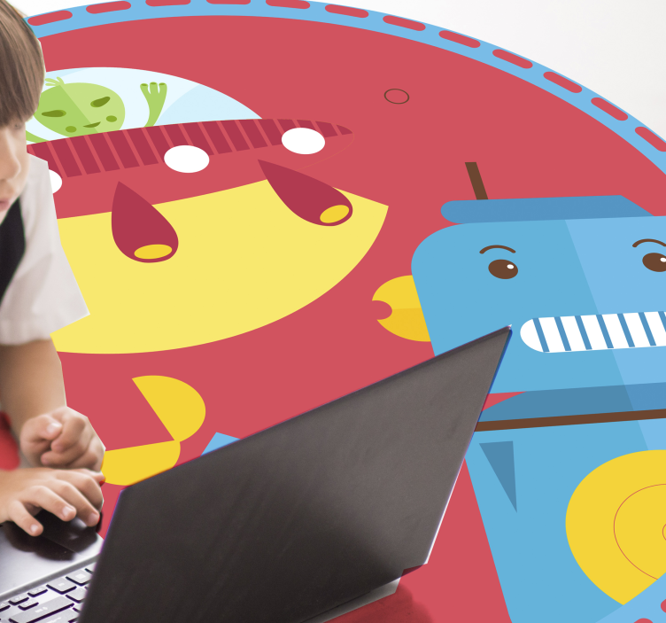 Submarine Robot Play kids vinyl carpet - TenStickers