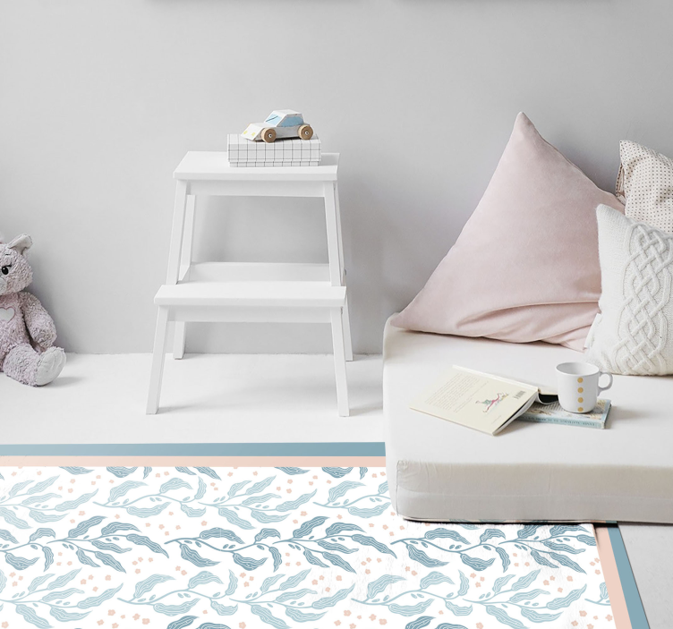 Subtle Leaf Pattern floral vinyl carpet - TenStickers