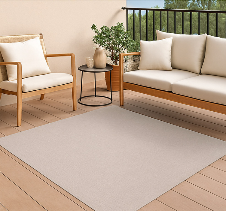 Subtle linen weave outdoor vinyl carpet - TenStickers