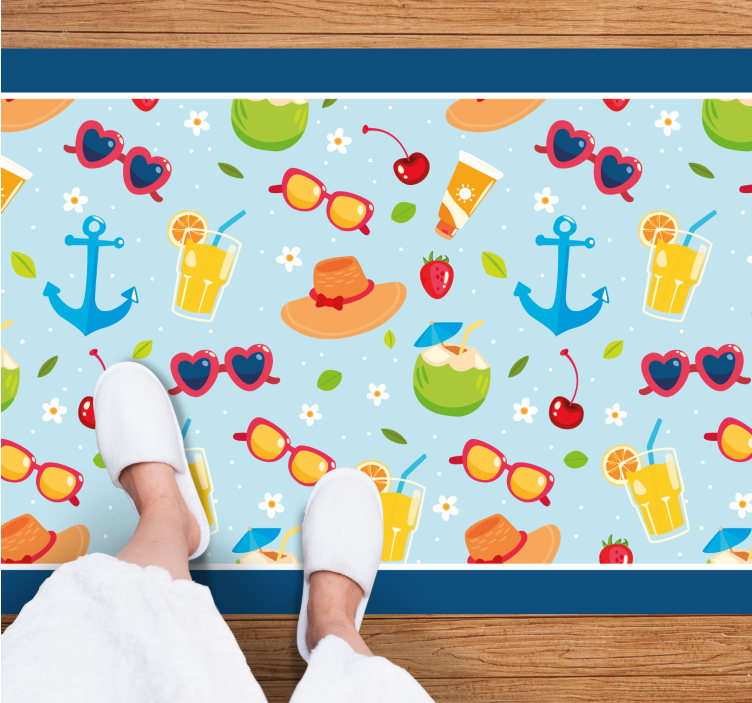 Summer Fun Vibes event vinyl carpet - TenStickers