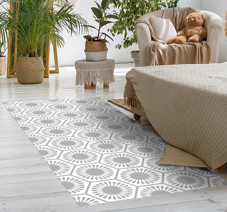 Sunburst Pattern geometric vinyl carpet - TenStickers