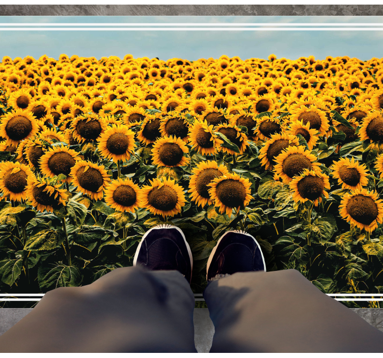 Sunflower Meadow floral vinyl carpet - TenStickers