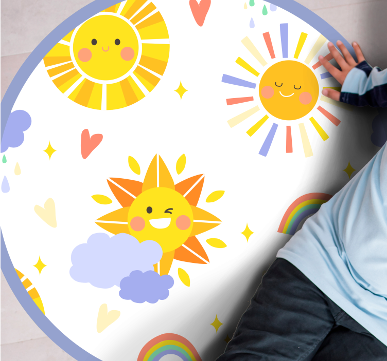 Sunny Smiles Delight kids vinyl carpet - TenStickers
