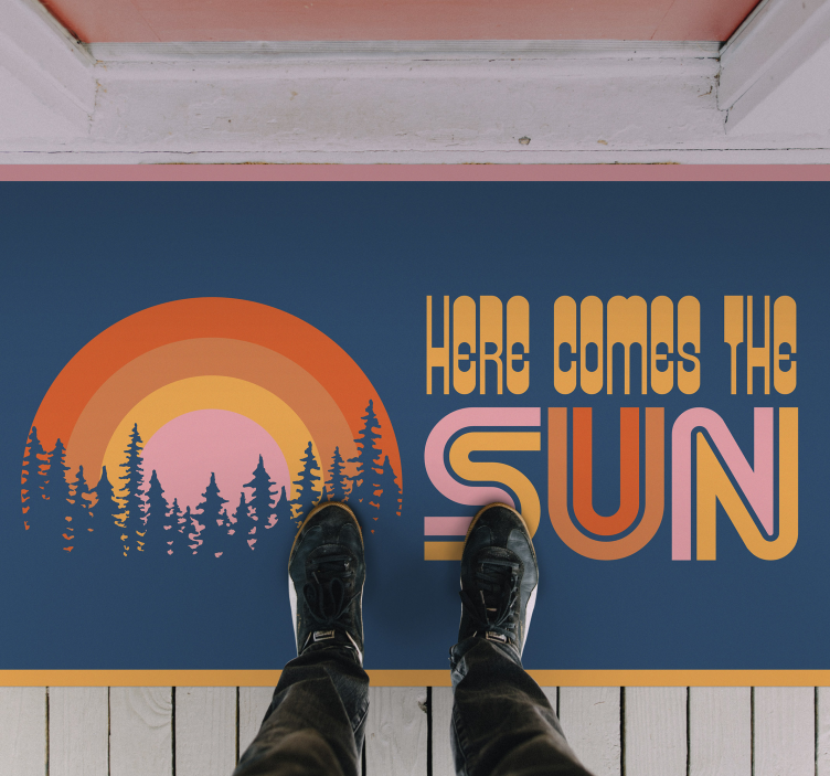 Sunrise Silhouette Scene custom vinyl carpet - TenStickers