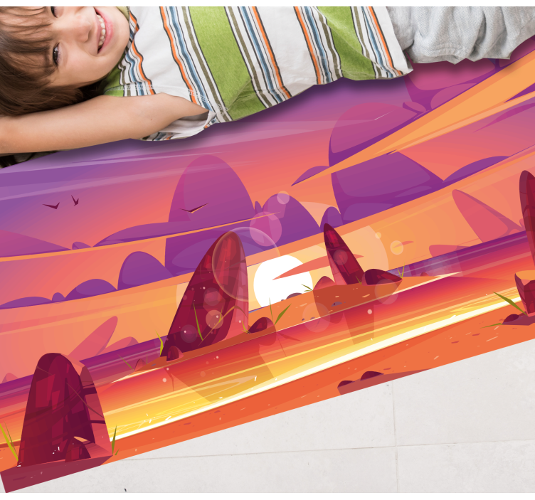 Sunset dessert views nature vinyl carpet - TenStickers