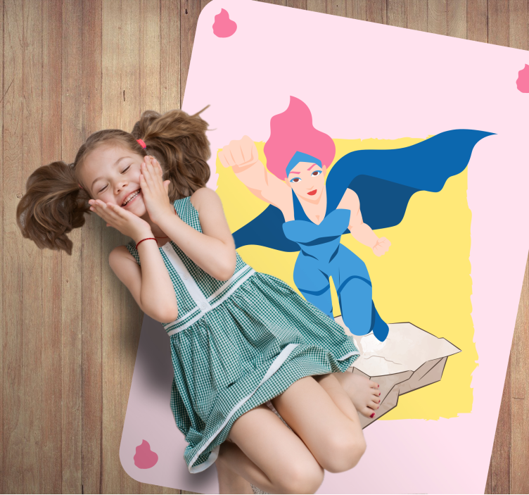 Superhero Adventure Imagery kids vinyl carpet - TenStickers