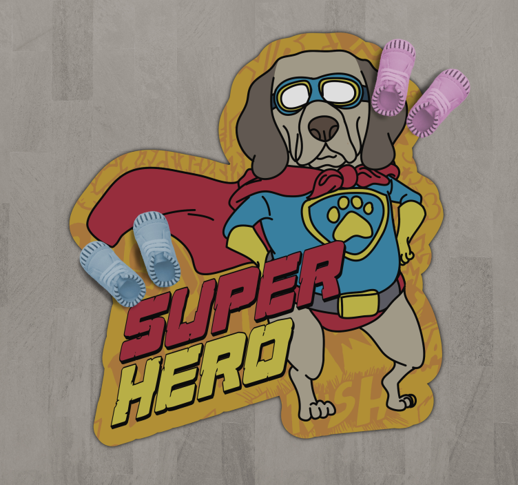 Superhero Canine kids vinyl carpet - TenStickers