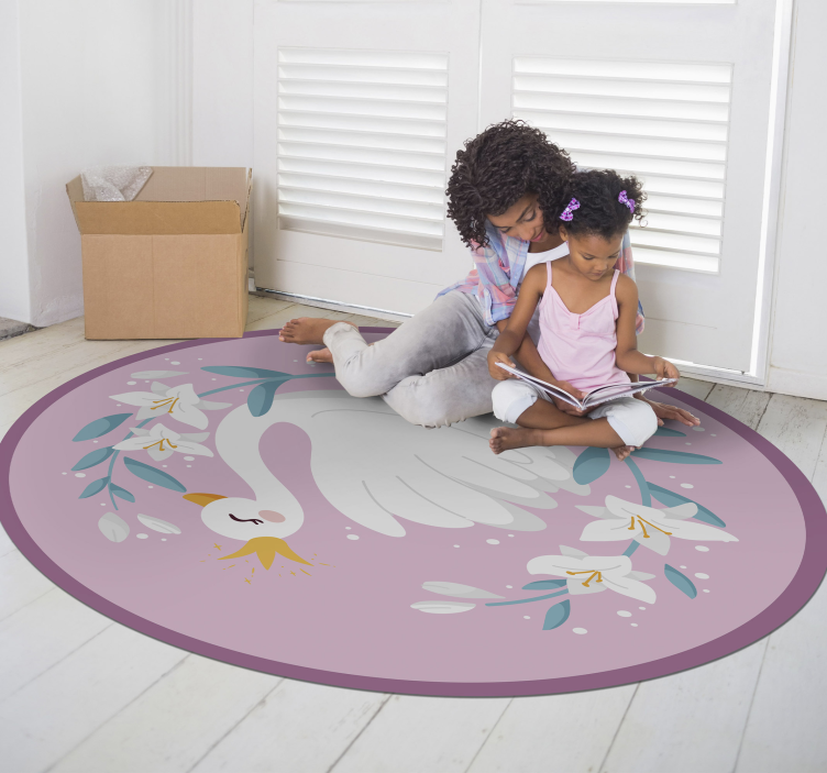 Swan Lake Imagery nursery vinyl carpet - TenStickers