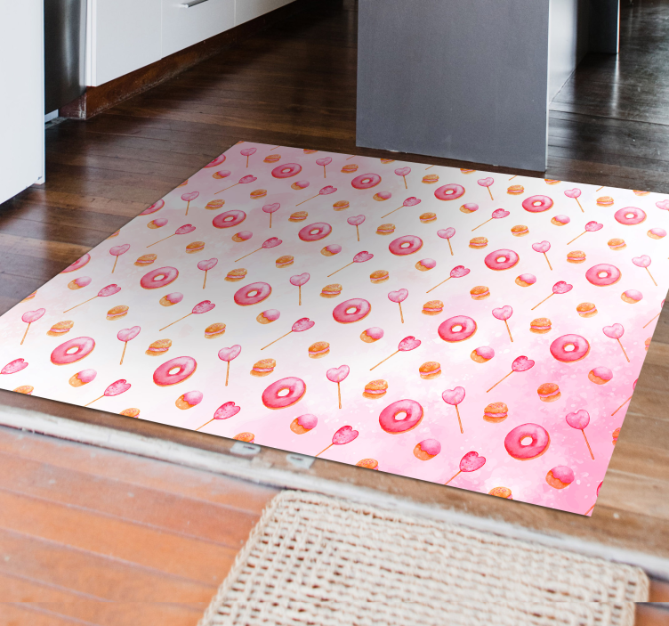 Sweet delight happiness kitchen vinyl carpet - TenStickers