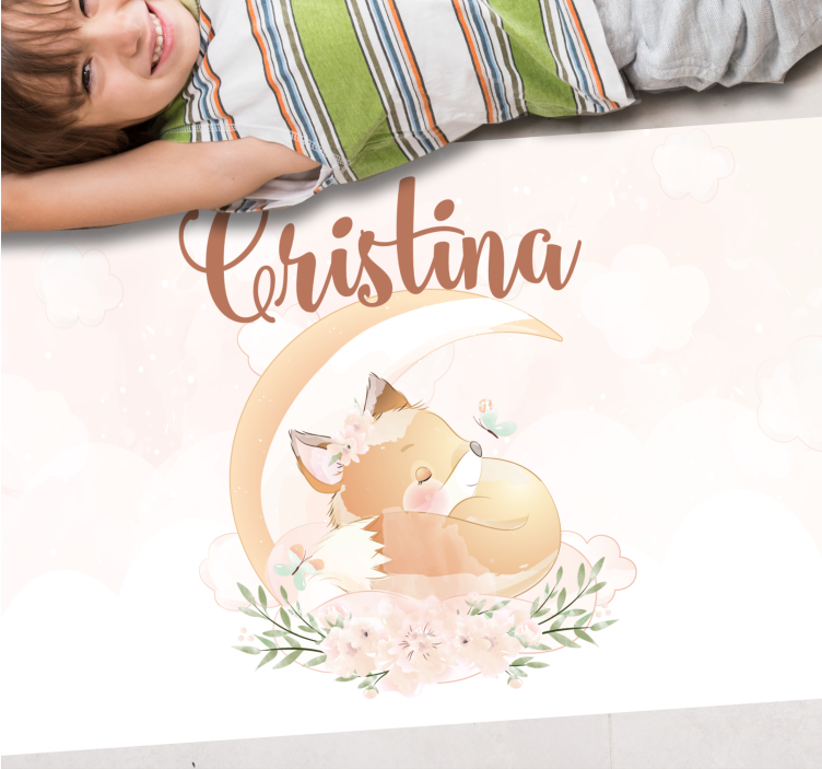 Sweet Fox Illustration custom vinyl carpet - TenStickers