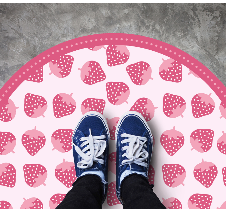 Sweet Strawberry Pattern kitchen vinyl carpet - TenStickers