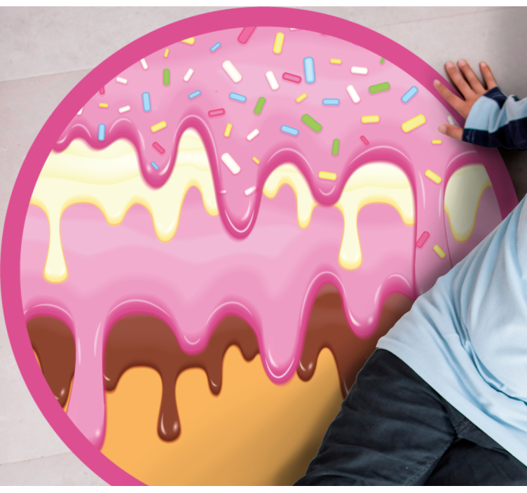 Sweet treat delight circular vinyl carpet - TenStickers