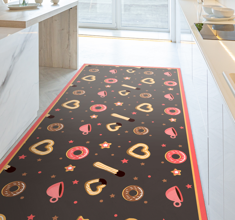Sweetheart Treats event vinyl carpet - TenStickers