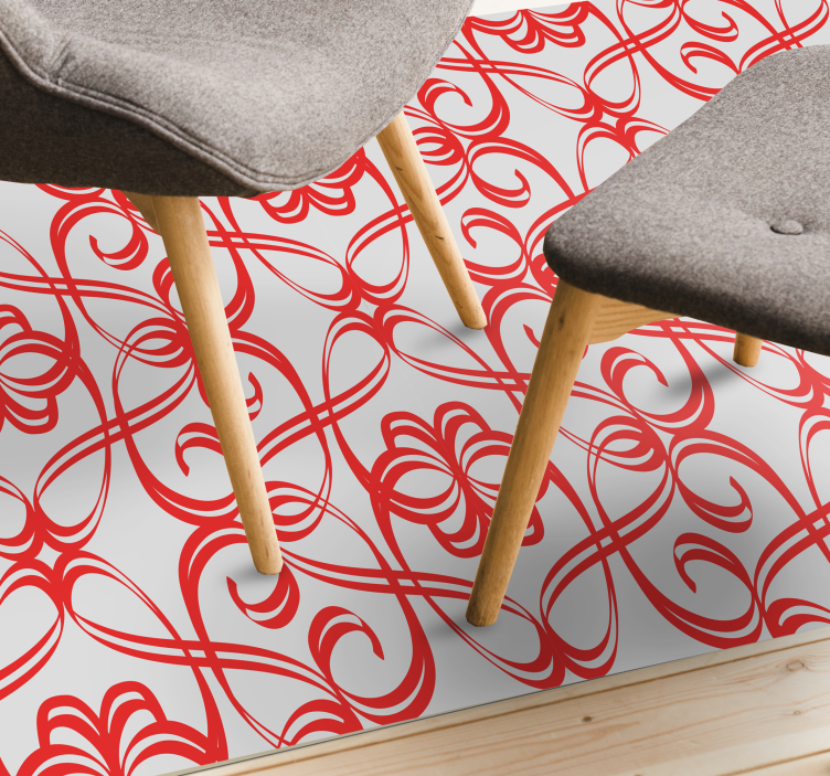 Swirled Intricacy geometric vinyl carpet - TenStickers
