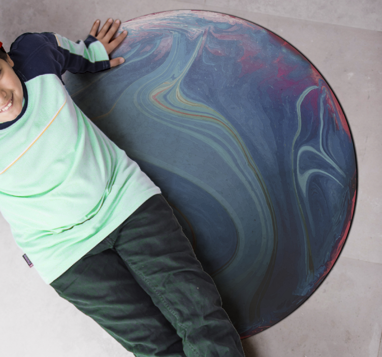 Swirling Marbled kids vinyl carpet - TenStickers