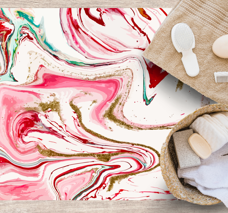 Swirling Pink Elegance modern vinyl carpet - TenStickers