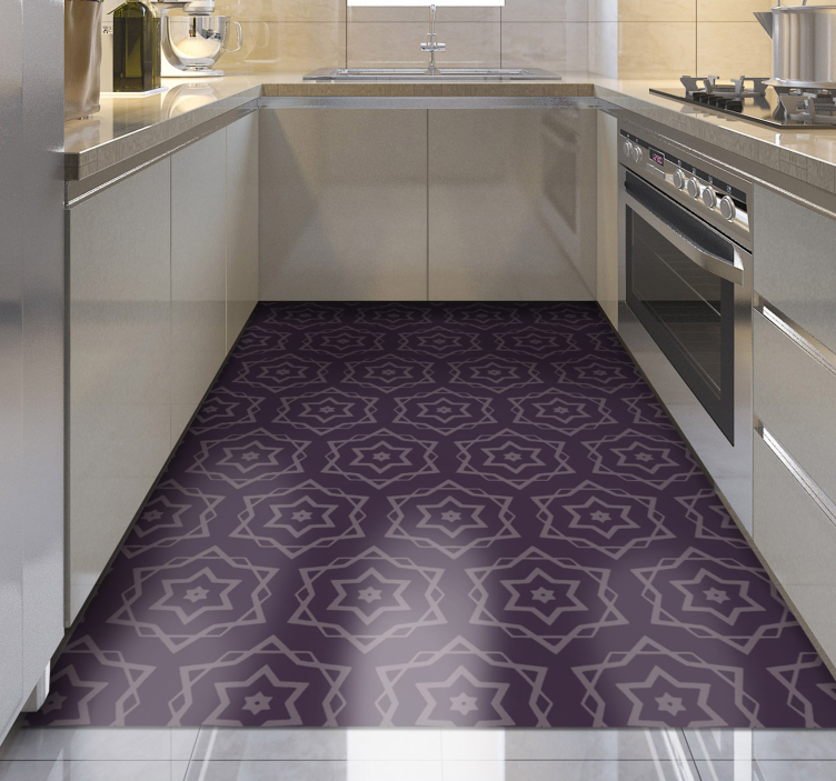Symmetric Pattern geometric vinyl carpet - TenStickers