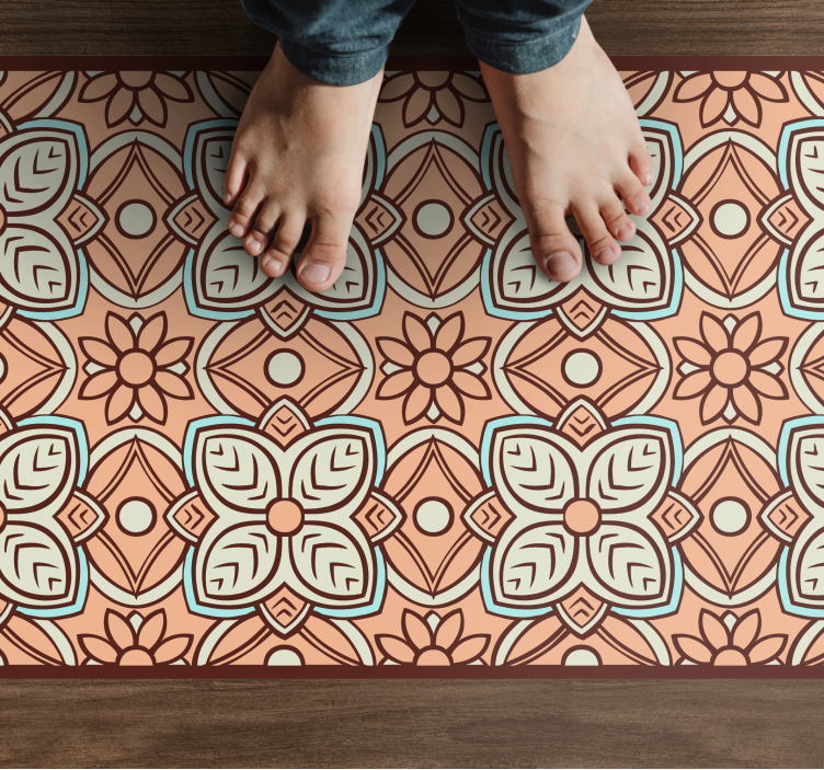 Symmetrical Pattern geometric vinyl carpet - TenStickers