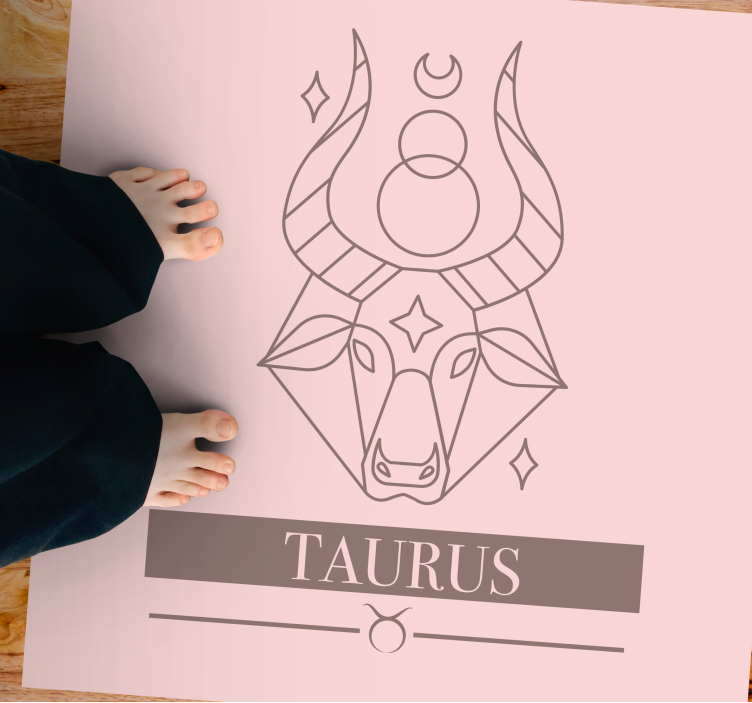 Taurus Zodiac Sign custom vinyl carpet - TenStickers