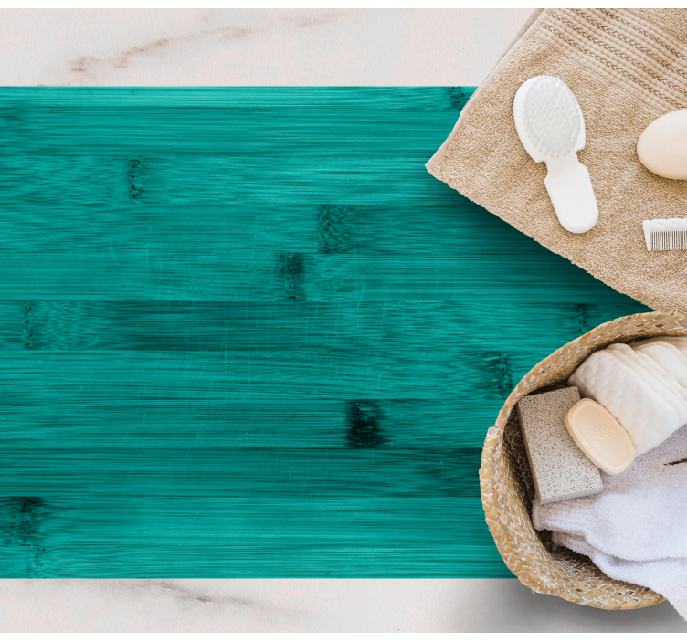 Teal turquoise texture wood effect vinyl carpet - TenStickers