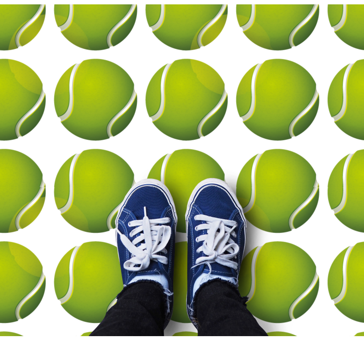 Tennis Ball Motif game vinyl carpet - TenStickers