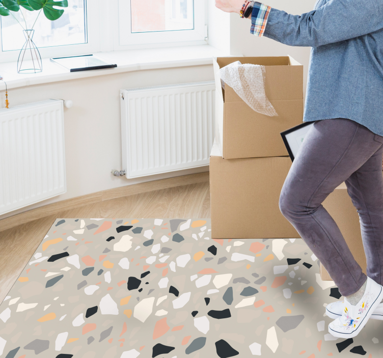 Terrazzo Inspired texture vinyl carpet - TenStickers
