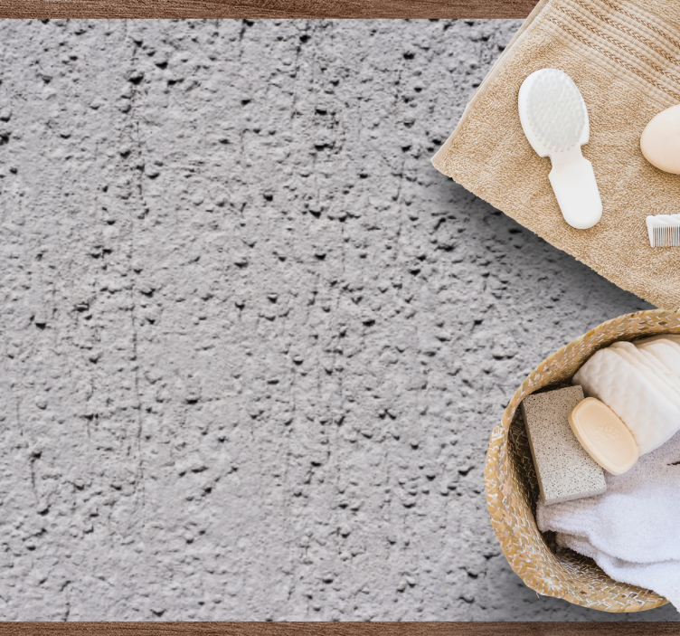 Textured grey concrete stone effect vinyl carpet - TenStickers