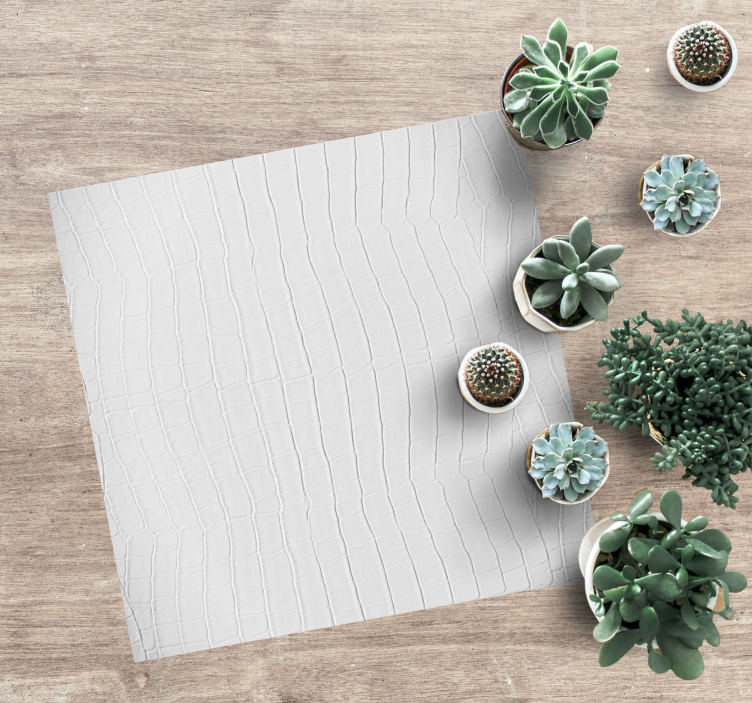 Texture vinyl carpet in white crocodile skin - TenStickers