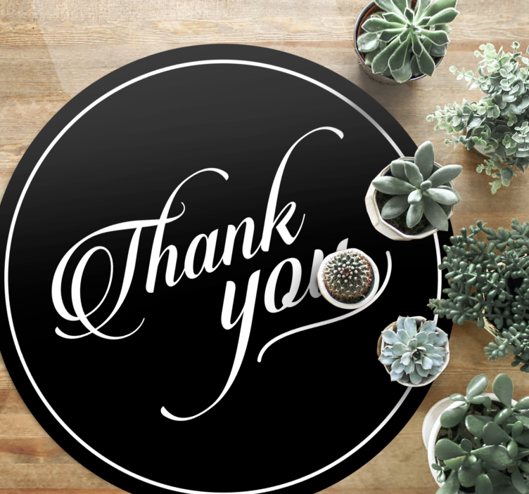 Thank You Note custom vinyl carpet - TenStickers