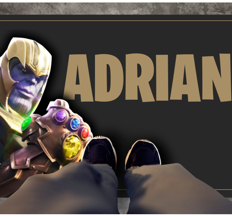 Teen vinyl carpet featuring heroic knight - TenStickers