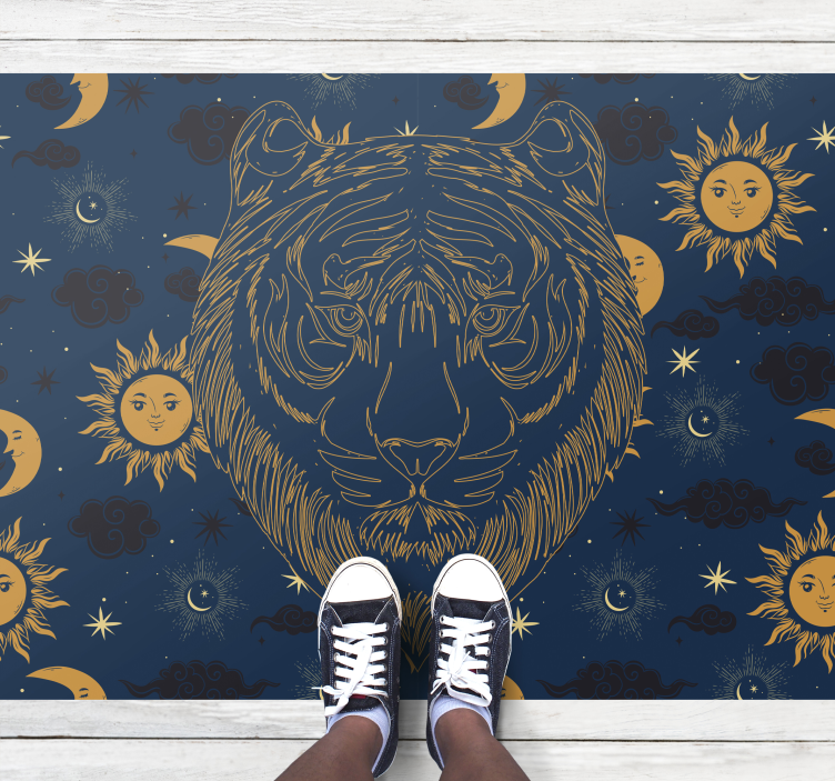 TIGER AND SUNS animal print vinyl carpet - TenStickers