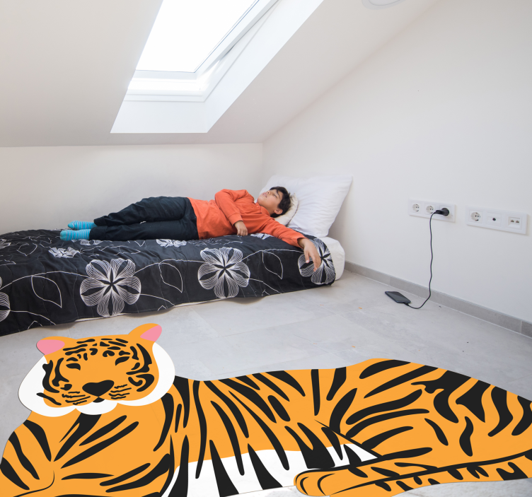 Tiger Artwork animal vinyl carpet - TenStickers
