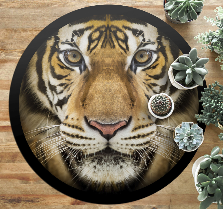 Tiger close-up animal vinyl carpet - TenStickers