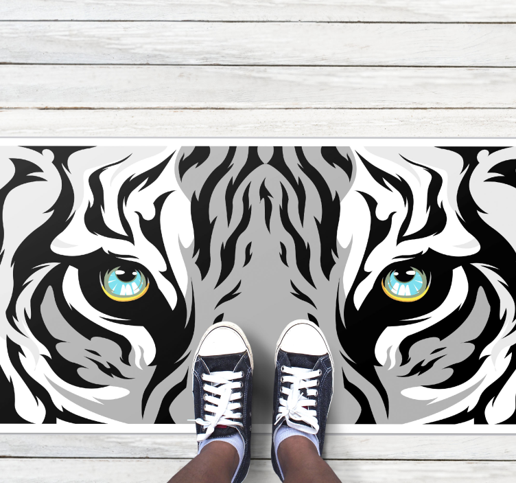 Tiger Gaze Graphic animal print vinyl carpet - TenStickers