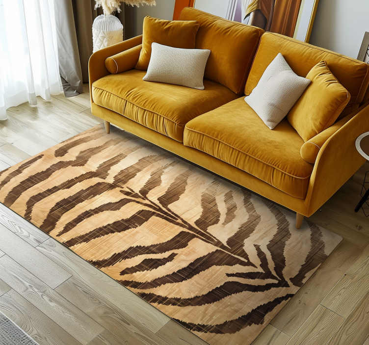 Tiger stripes beige vinyl carpet - TenStickers