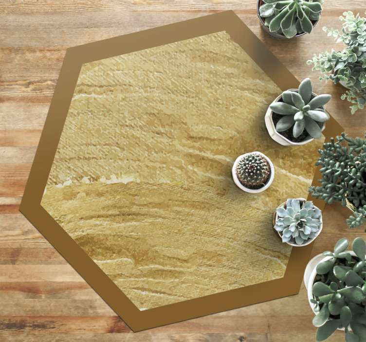 Hexagonal grain texture wood effect vinyl carpet - TenStickers