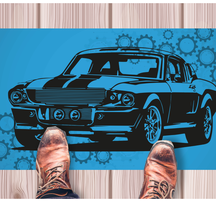 Timeless Automobile Depiction kids vinyl carpet - TenStickers