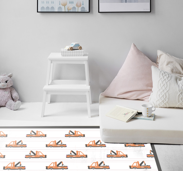 Toy Crane Pattern kids vinyl carpet - TenStickers