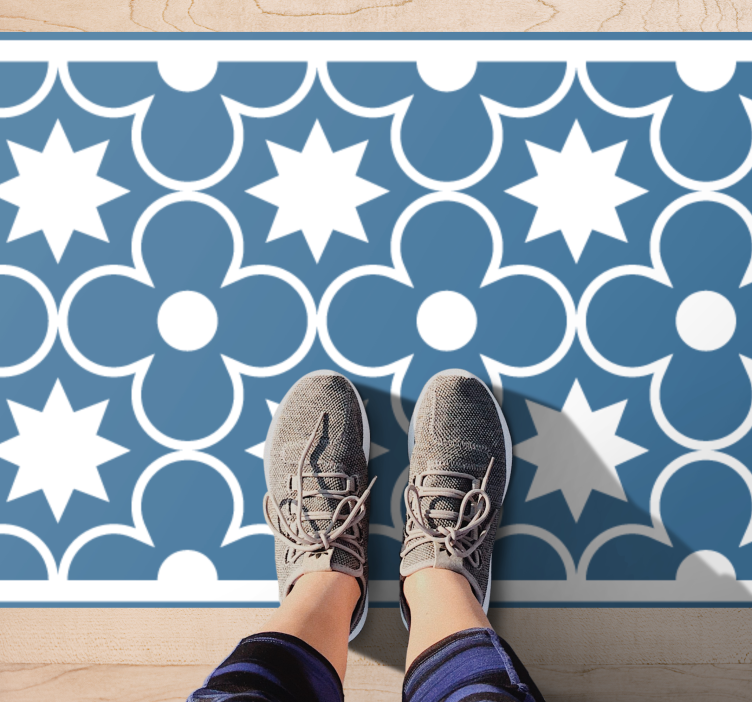 Traditional Motif tile vinyl carpet - TenStickers
