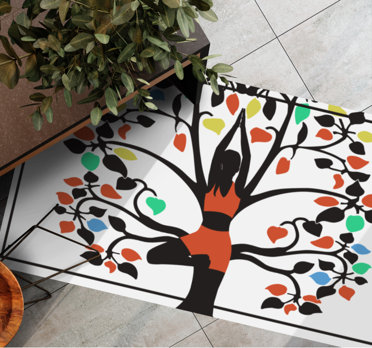 Woman tree nature vinyl carpet - TenStickers