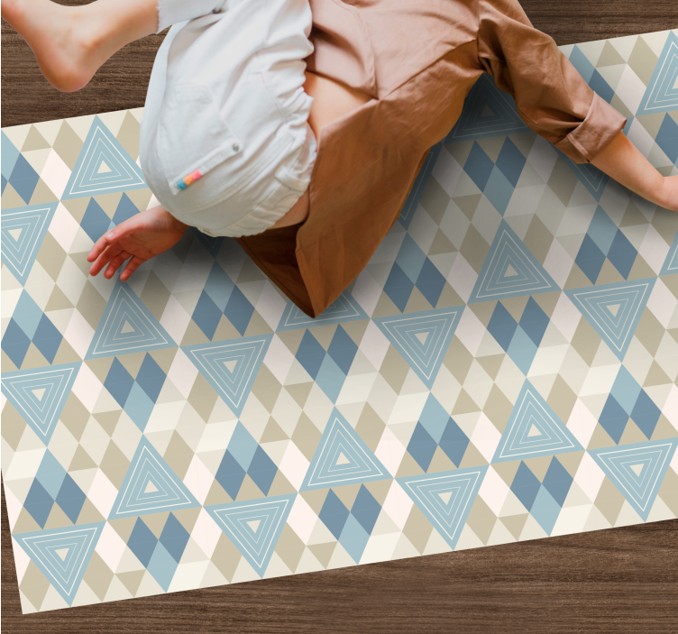 Triangles and Diamonds geometric vinyl carpet - TenStickers