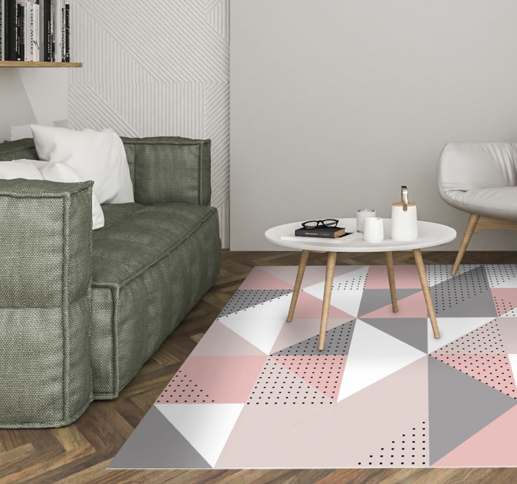 Triangular Color Segments geometric vinyl carpet - TenStickers