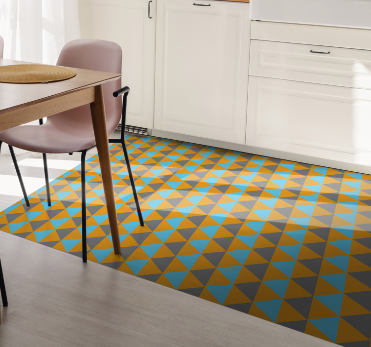 Triangular Composition geometric vinyl carpet - TenStickers